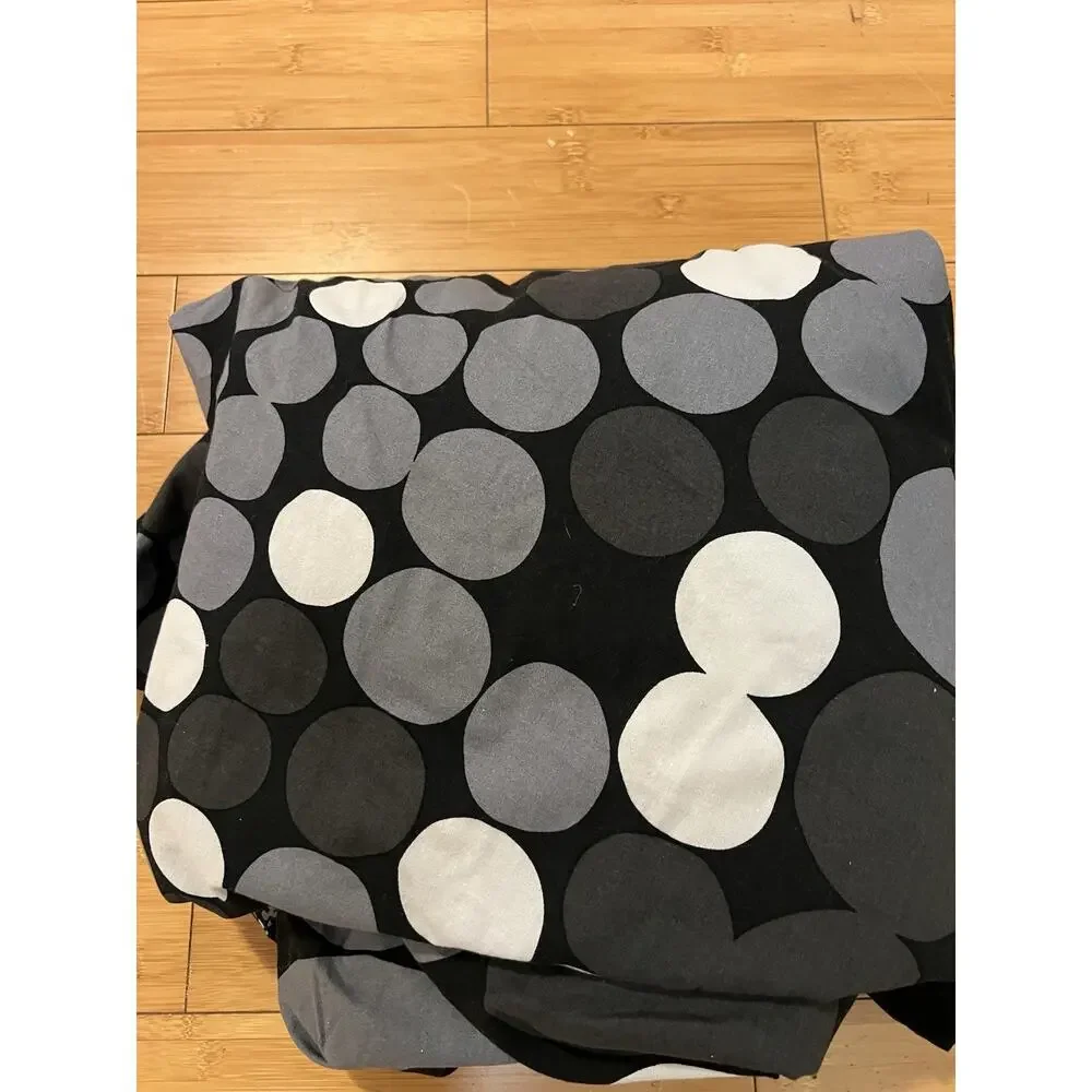 Vintage IKEA SMORBOLL Duvet Cover Full size Black Gray Polka Dots New NWOP